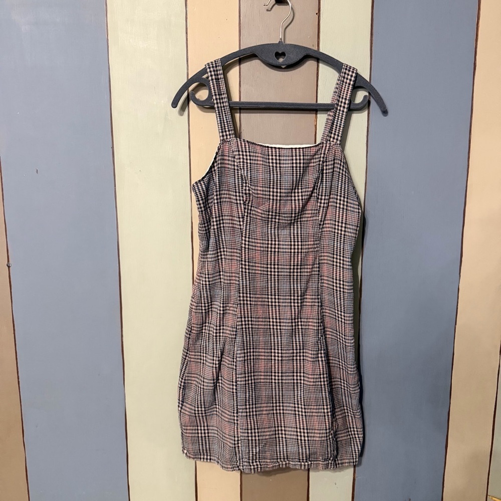 Y2K Plaid Mini Dress-Size:Small
